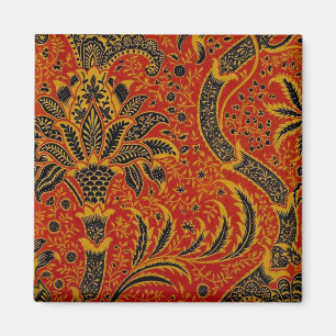 William Morris India Red Floral Magnet