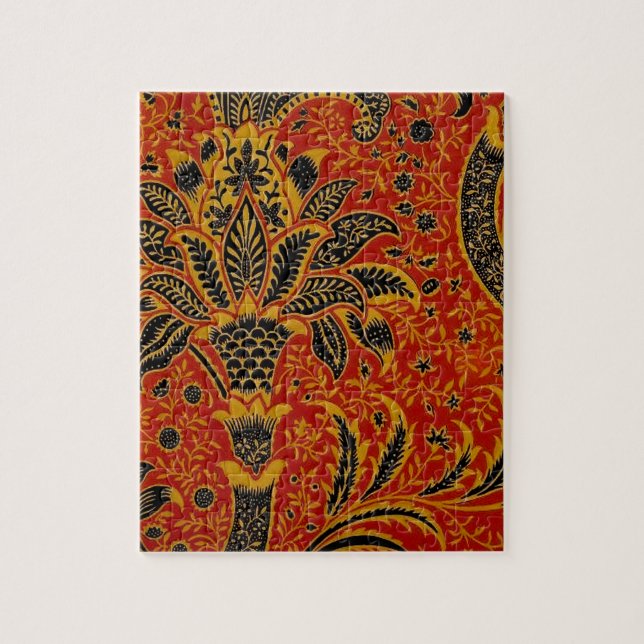 William Morris India Red Floral Puzzle (Vertikal)