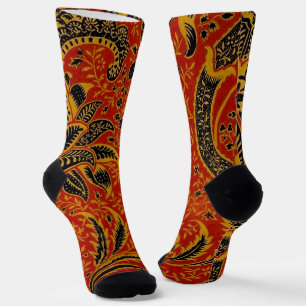 William Morris India Red Floral Socken