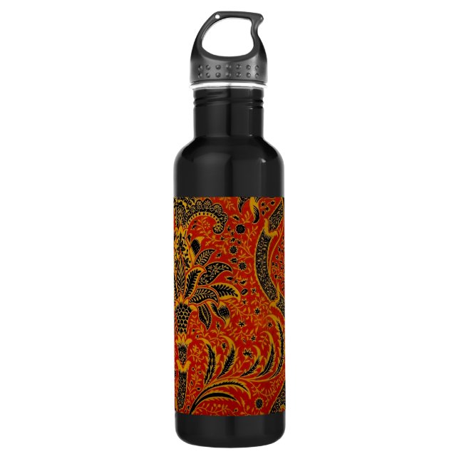 William Morris India Red Floral Trinkflasche (Vorderseite)