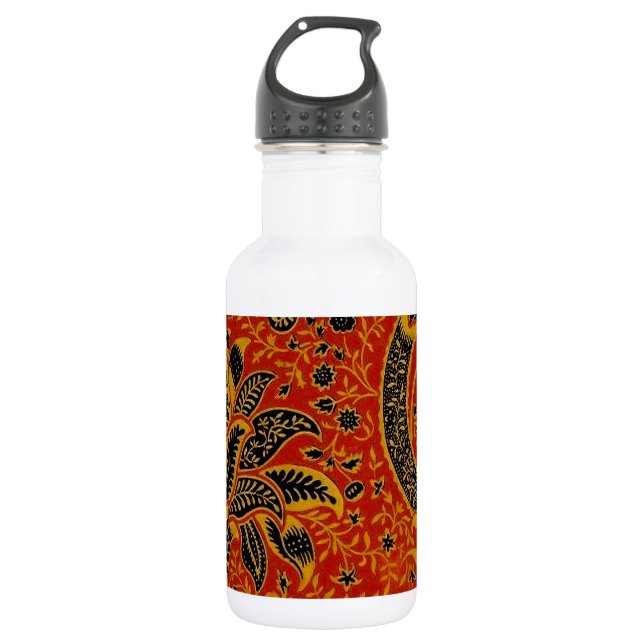 William Morris India Red Floral Trinkflasche (Vorderseite)