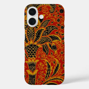 William Morris India Rot Blumen Vintage Klassiker iPhone 16 Hülle