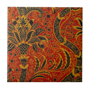William Morris India Rot Blumen Vintage Klassiker Fliese