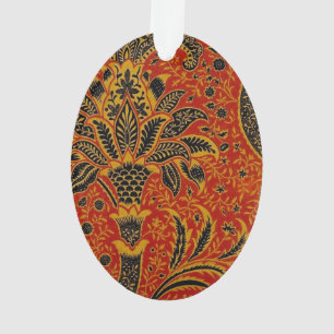William Morris India Rot Blumen Vintage Klassiker Ornament