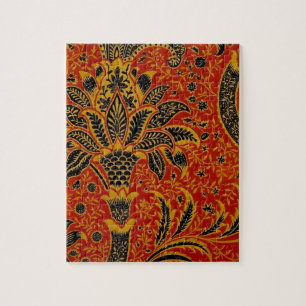 William Morris India Rot Blumen Vintage Klassiker Puzzle