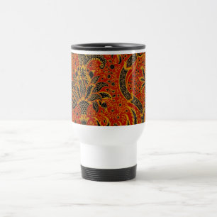 William Morris India Rot Blumen Vintage Klassiker Reisebecher