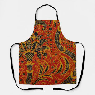 William Morris India Rot Blumen Vintage Klassiker Schürze