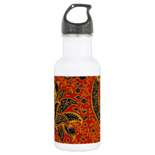 William Morris India Rot Blumen Vintage Klassiker Trinkflasche