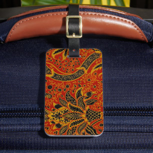 William Morris India Rot floral Gepäckanhänger