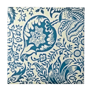 William Morris Indian Blue Muster Keramikfliese