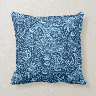 William Morris Indian, Dark Indigo und Sky Blue Kissen