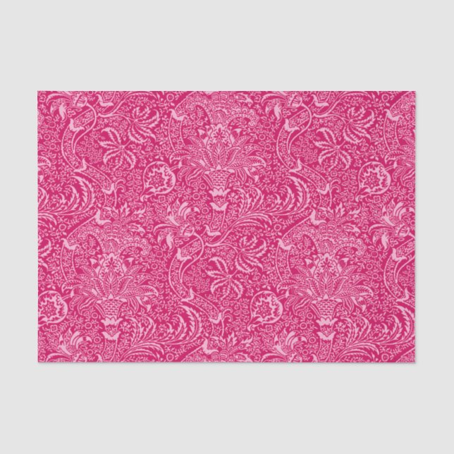 William Morris Indian, Deep Fuchsia Pink Seidenpapier (Vorderseite)