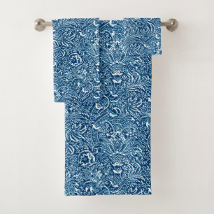 William Morris Indian, Indigo Blue und White Badhandtuch Set