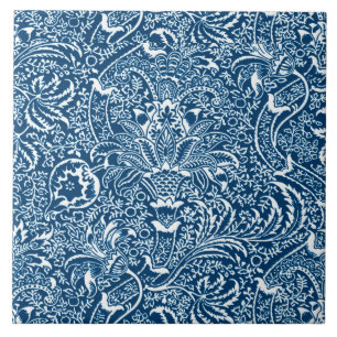 William Morris Indian, Indigo Blue und White Fliese