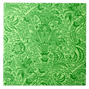 William Morris Indian, Limon und Kiwi Green Fliese