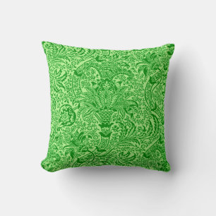 William Morris Indian, Limon und Kiwi Green Kissen