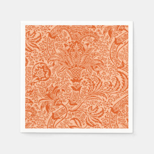 William Morris Indian, Peach und Coral Orange Serviette