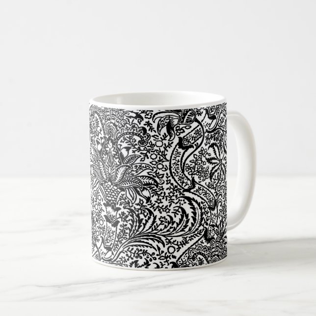 William Morris Indian, White and Black Kaffeetasse (VorderseiteRechts)