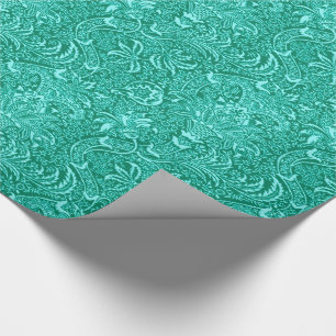 William Morris Indisch, Türkis und Hellblau Geschenkpapier