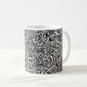 William Morris Indisch, Weiß und Schwarz  Kaffeetasse