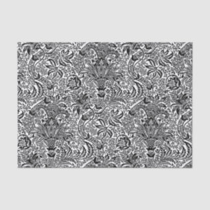 William Morris indisch, Weiß und Schwarzes Seidenpapier