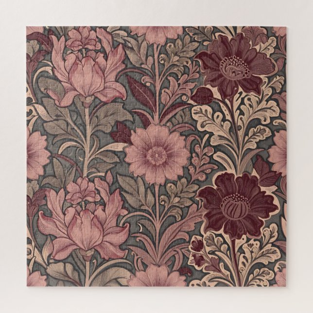 William Morris Inspired Floral Pattern Puzzle (Vertikal)