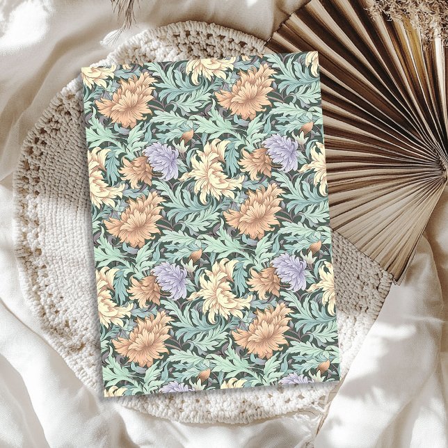 William Morris inspiriert Creme lila Peach Salbei Seidenpapier (William Morris inspired cream purple peach sage Tissue Paper)
