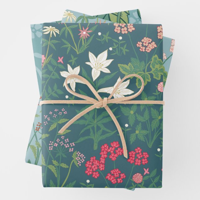 William Morris Inspiriert Frühjahrsmuster Geschenkpapier Set (Beispiel)
