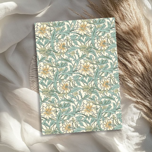 William Morris inspiriert Pastellgrün Elfenbein Seidenpapier (William Morris inspired pastel green cream ivory Tissue Paper)