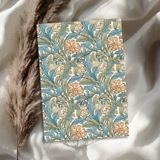 William Morris inspiriert Pastellgrün Seidenpapier (William Morris inspired pastel green blue peach Tissue Paper)