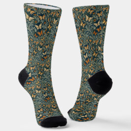 William Morris Inspirierte Butterfly Socks Socken