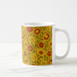 William Morris Inspirierte Design der floralen KI Kaffeetasse