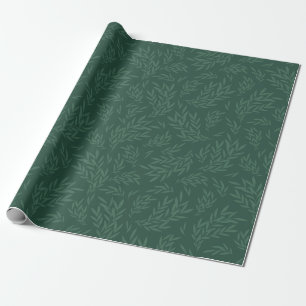 William Morris Inspirierte Grüne botanische Blätte Geschenkpapier