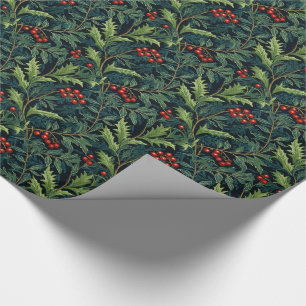 William Morris Inspirierte Red Holly Berry Christm Geschenkpapier