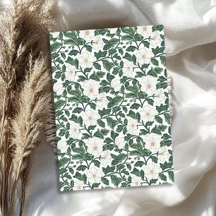 William Morris inspirierte weiße Blume Seidenpapier