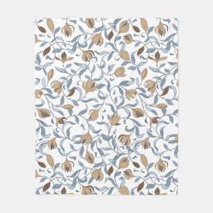 William Morris inspirierte weiße Flieswolke Fleecedecke