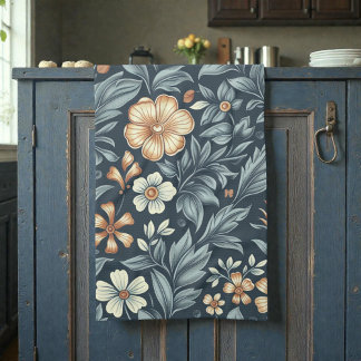 William Morris inspirierter botanischer Stil Muste Geschirrtuch