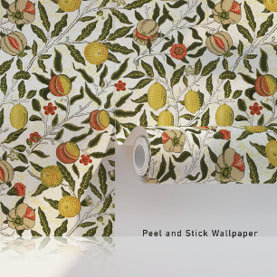 William Morris Inspirierter Granatapfel und Blumen Tapete