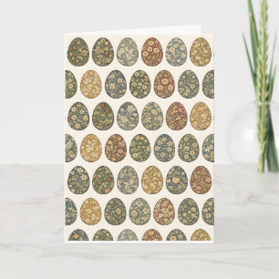 William Morris inspiriertes botanisches Osterei Karte