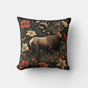 William Morris inspiriertes Elchkissen Kissen