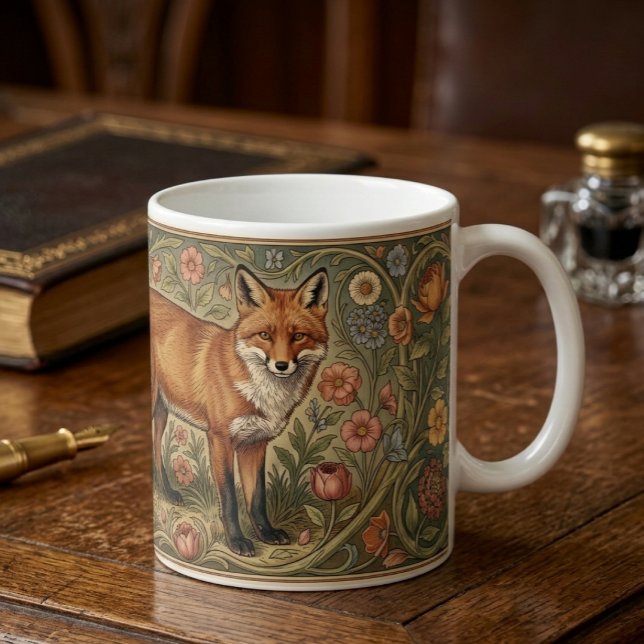 William Morris Inspiriertes Muster Fuchs in Blumen Kaffeetasse (William Morris Inspired Pattern Fox in Flowers Coffee Mug
by Ricaso. A vintage feel in modern art)