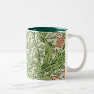 William Morris Iris Blume Foliage Birds Blue Zweifarbige Tasse
