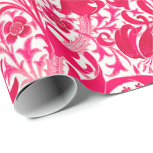 William Morris Iris und Lilie, Fuchsia Rosa Geschenkpapier
