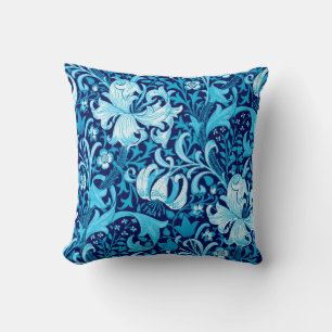 William Morris Iris und Lilie, Indigoblau Kissen