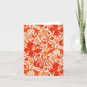 William Morris Iris und Lily, Mandarin Orange Karte