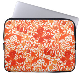 William Morris Iris und Lily, Mandarin Orange Laptopschutzhülle