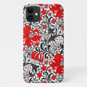 William Morris Iris und Lily, Schwarz, Weiß und Ro Case-Mate iPhone Hülle