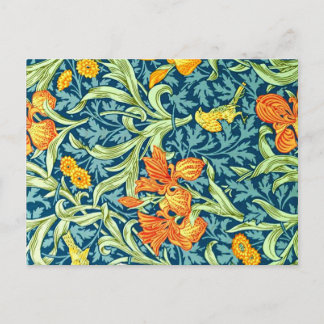 William Morris - Iris, Vintages Blumenmuster Postkarte