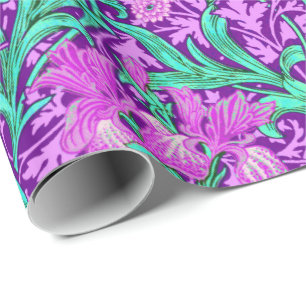 William Morris Irises, Amethyst Lila Geschenkpapier