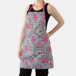 William Morris Irises, Pink und Silver Gray / Grau Schürze